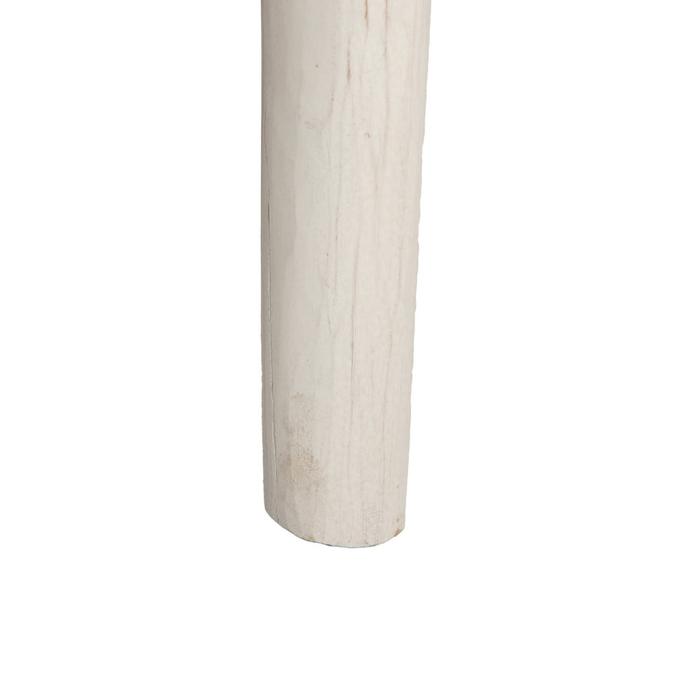 CONSOLA BLANCO ROZADO MADERA DE TECA 120 X 40 X 80 CM