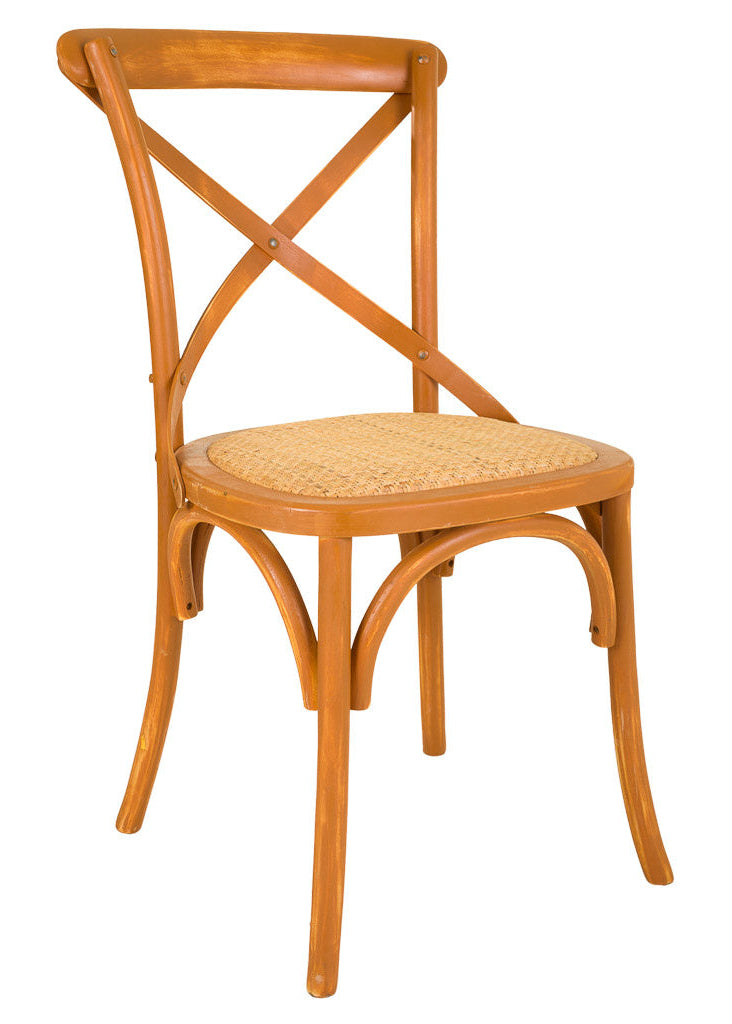 SILLA DE MADERA Y ASIENTO DE RATAN 23344