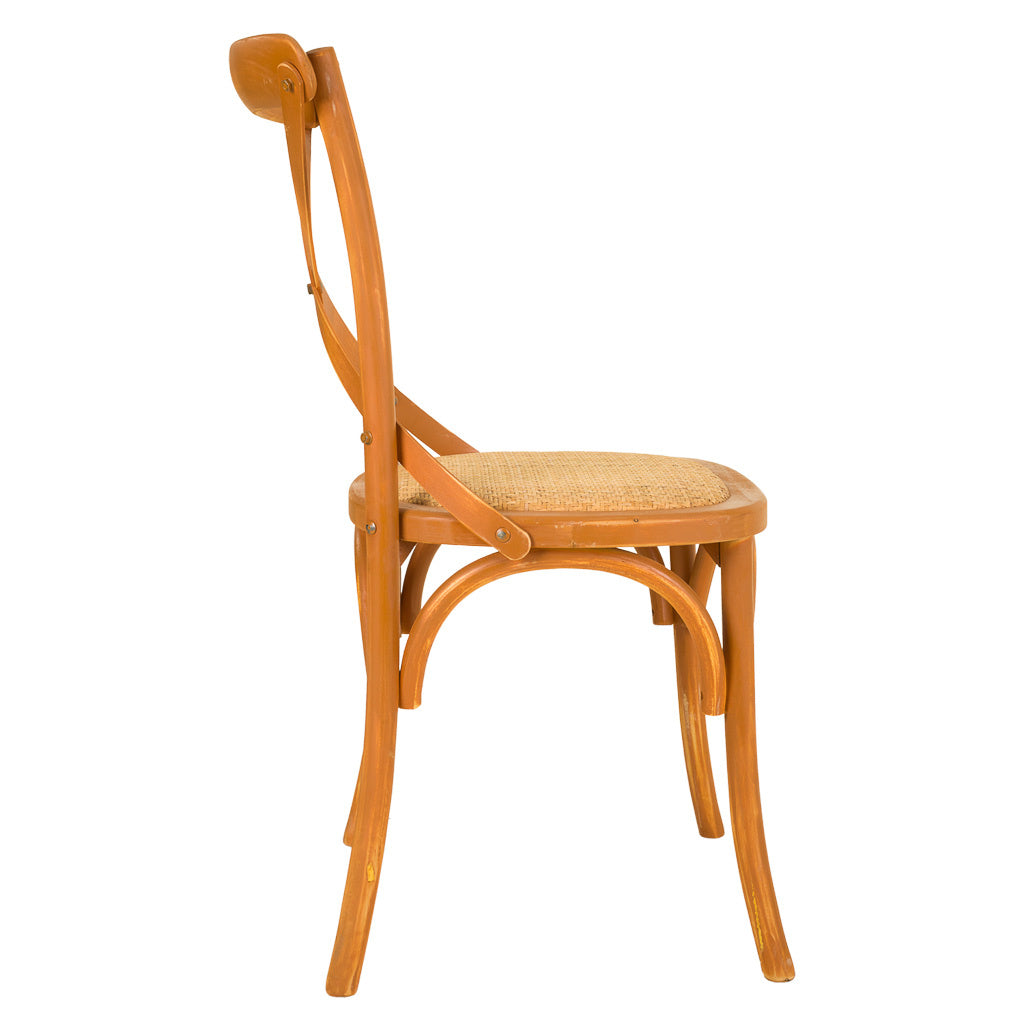SILLA DE MADERA Y ASIENTO DE RATAN 23344