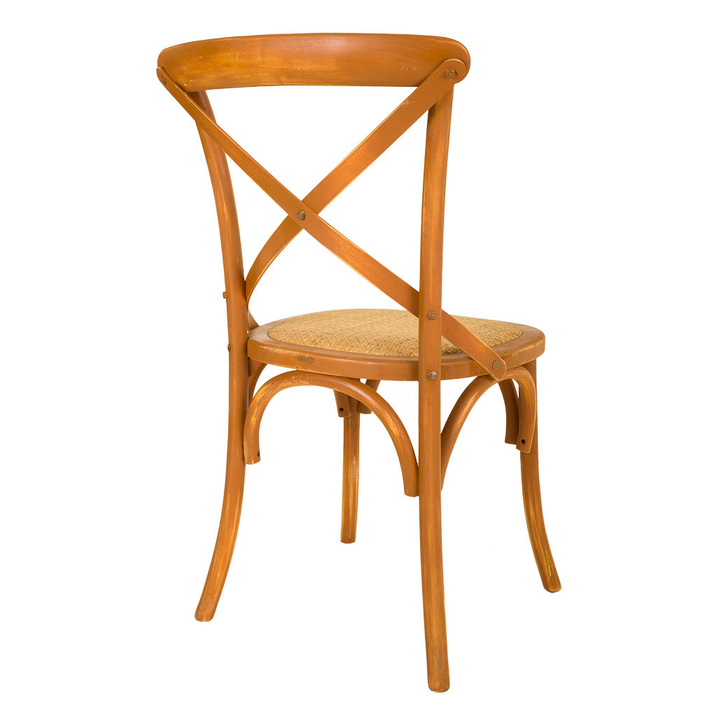 SILLA DE MADERA Y ASIENTO DE RATAN 23344