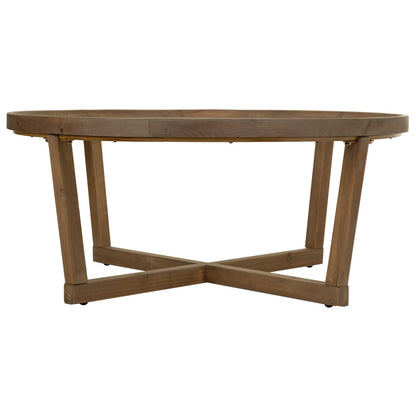 KIT MESA DE CENTRO DE MADERA Y CRISTAL MARRON