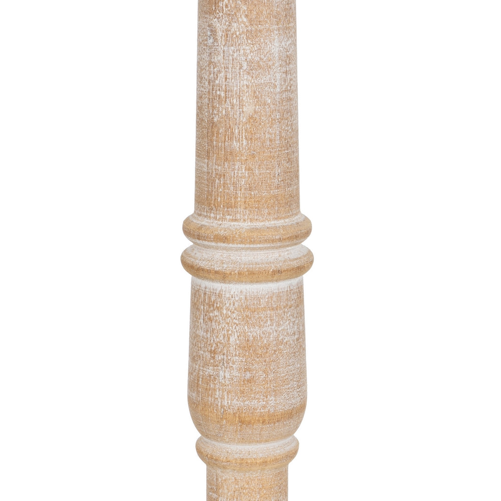 LÁMPARA MESA NATURAL MADERA / TEJIDO 40 X 40 X 82,50 CM