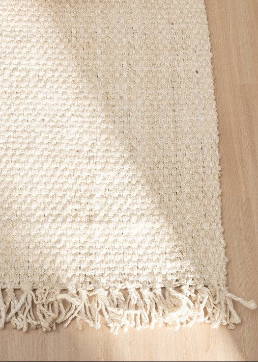ALFOMBRA CREMA YUTE ALTEA DECORACIÓN 160 X 230 CM