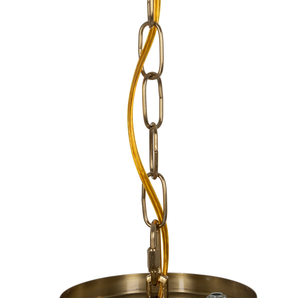 LÁMPARA TECHO ORO METAL / CRISTAL 35 X 35 X 72 CM