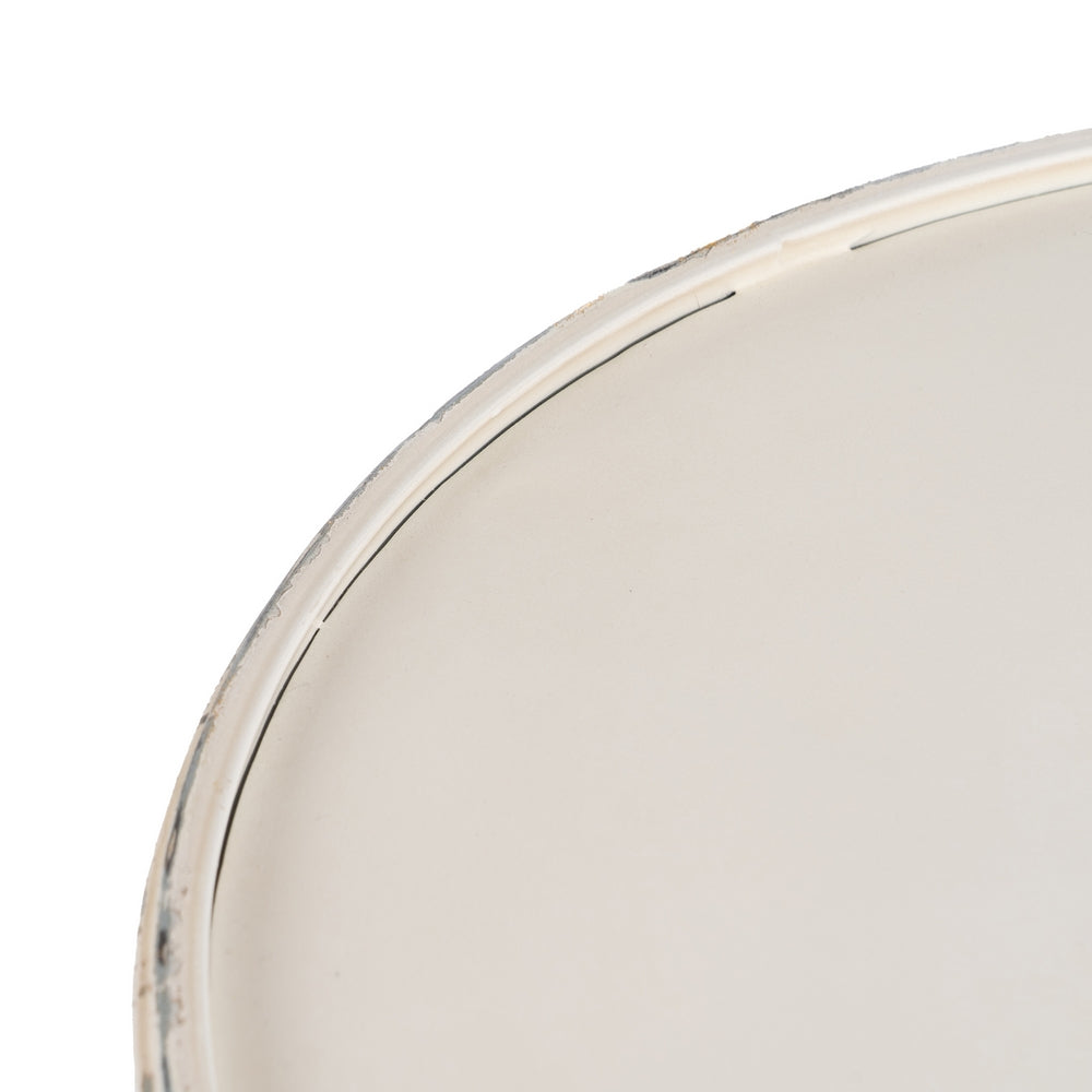 MESA AUXILIAR CREMA METAL 70 X 70 X 75 CM