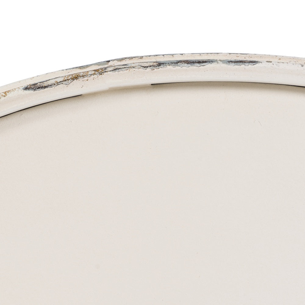 MESA AUXILIAR CREMA METAL 70 X 70 X 75 CM
