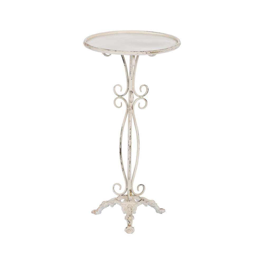 S/2 MESITAS CREMA METAL 40 X 40 X 77 CM