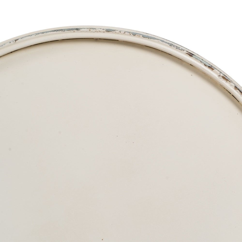 S/2 MESITAS CREMA METAL 40 X 40 X 77 CM
