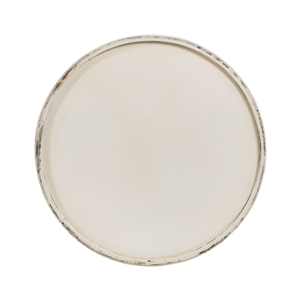 S/2 MESITAS CREMA METAL 40 X 40 X 77 CM
