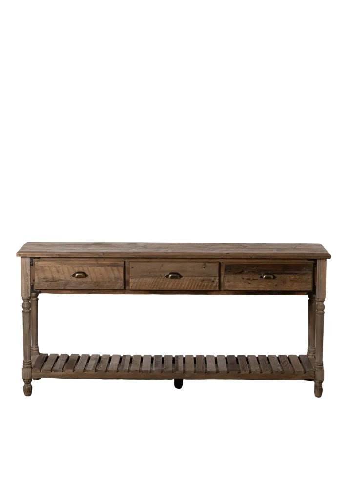 CONSOLA MARRÓN MADERA 184,50 X 50 X 86,80 CM