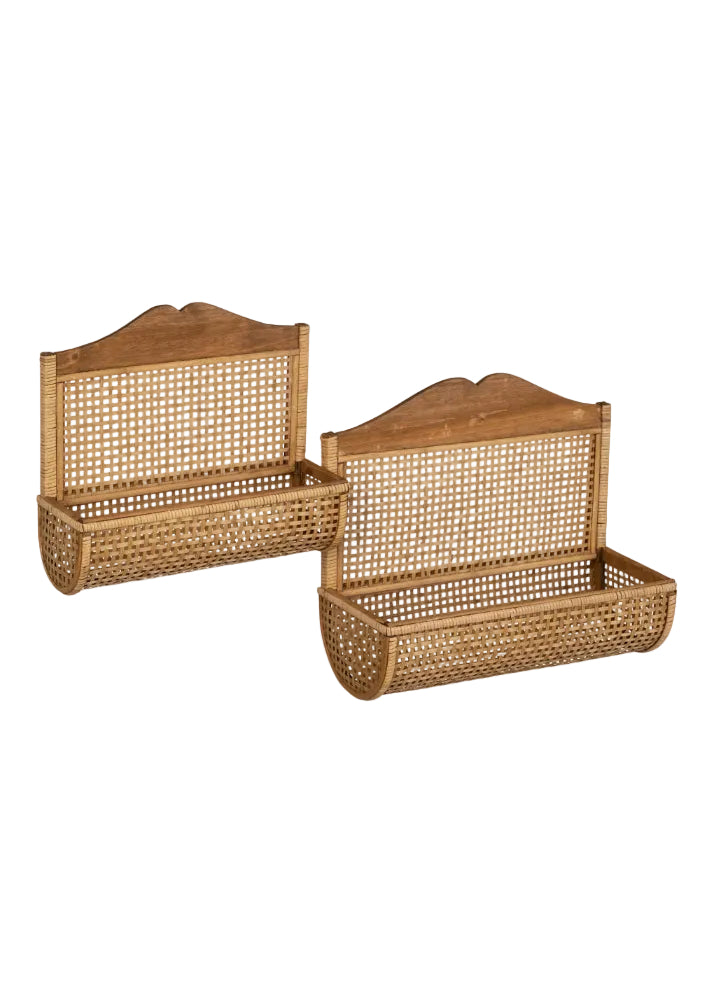 S/2 ESTANTE BANDEJA NATURAL BAMBÚ 50,50 X 20 X 42,50 CM