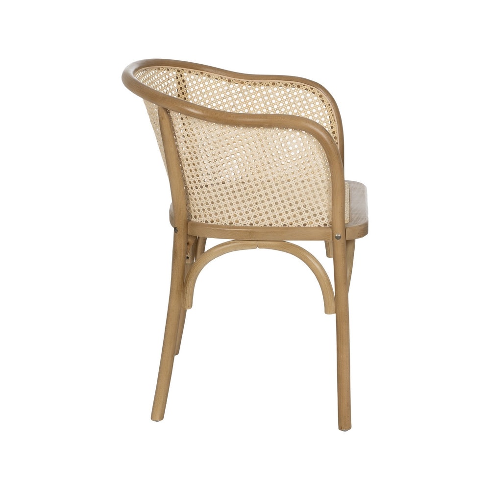 SILLA NATURAL MADERA-RATÁN 56 X 58 X 77 CM