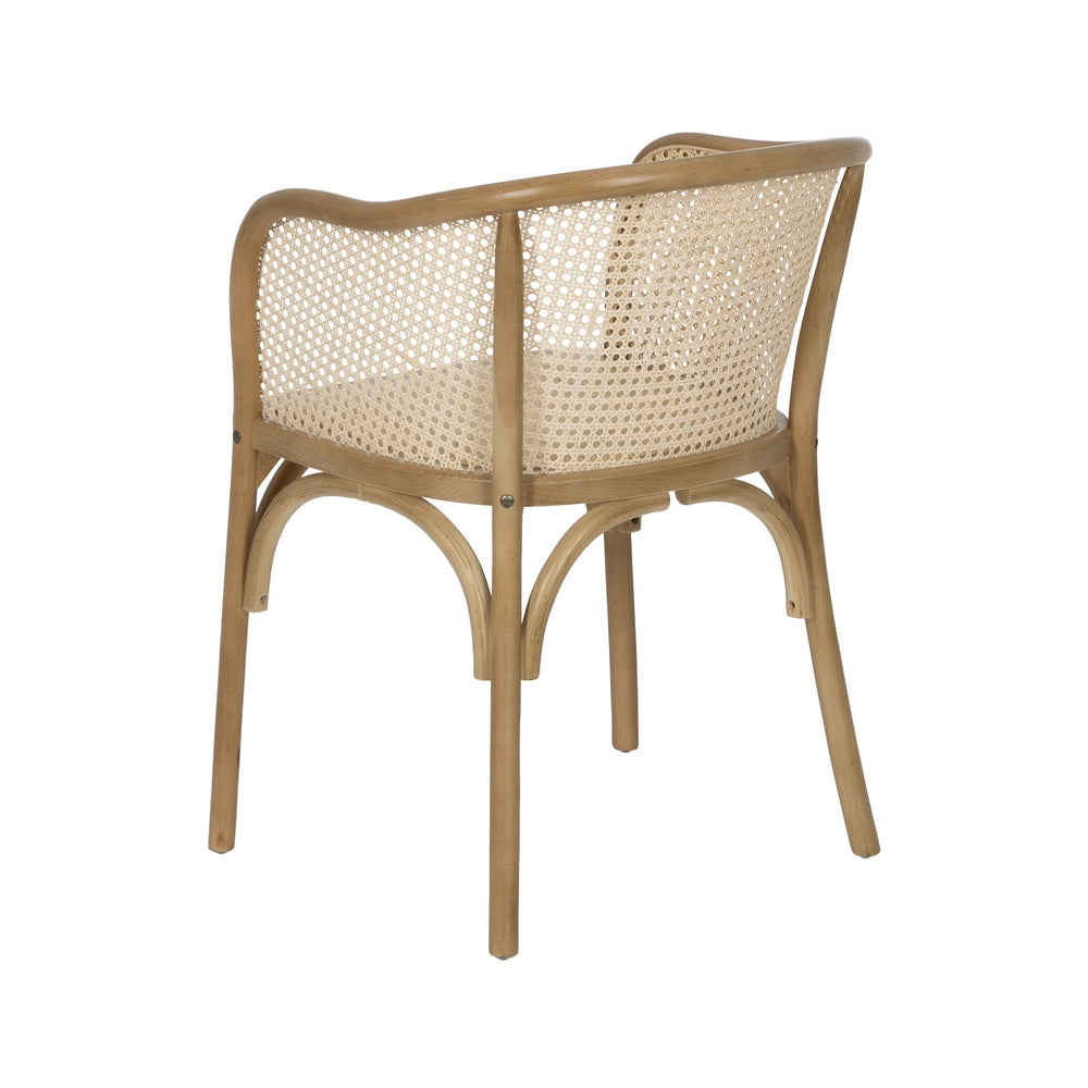 SILLA NATURAL MADERA-RATÁN 56 X 58 X 77 CM