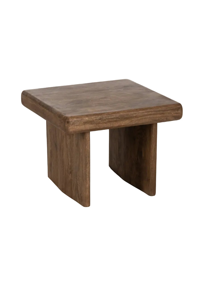 MESA CENTRO MARRÓN MADERA DE MANGO SALÓN 60 X 60 X 45 CM