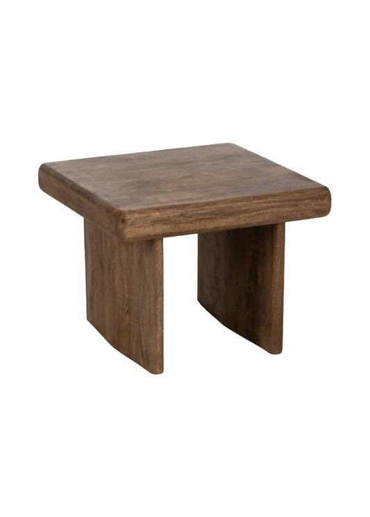 MESA CENTRO MARRÓN MADERA DE MANGO SALÓN 60 X 60 X 45 CM