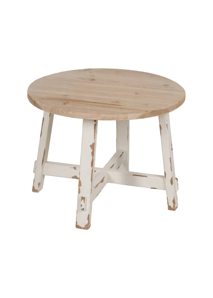 MESA CENTRO NATURAL-BLANCO 60 X 60 X 45 CM