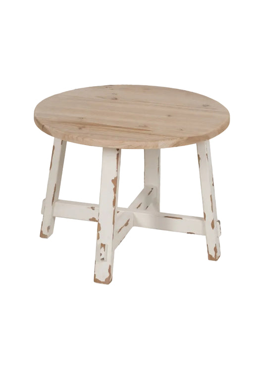 MESA CENTRO NATURAL-BLANCO 60 X 60 X 45 CM