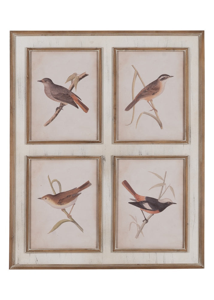 CUADRO IMPRESIÓN PÁJAROS 72,50 X 3,50 X 88 CM