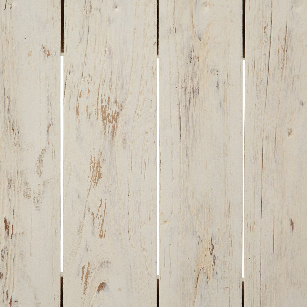 BANQUETA BLANCO ROZADO MADERA DE TECA 120 X 30 X 45 CM
