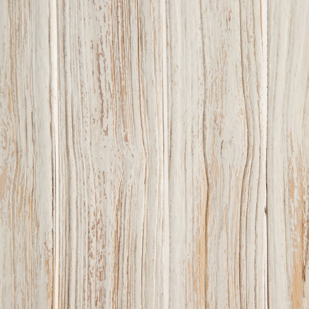 CONSOLA BLANCO ROZADO MADERA DE TECA 120 X 40 X 80 CM