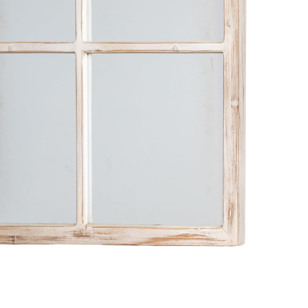 ESPEJO BLANCO ROZADO MADERA DECORACIÓN 90 X 3 X 120 CM