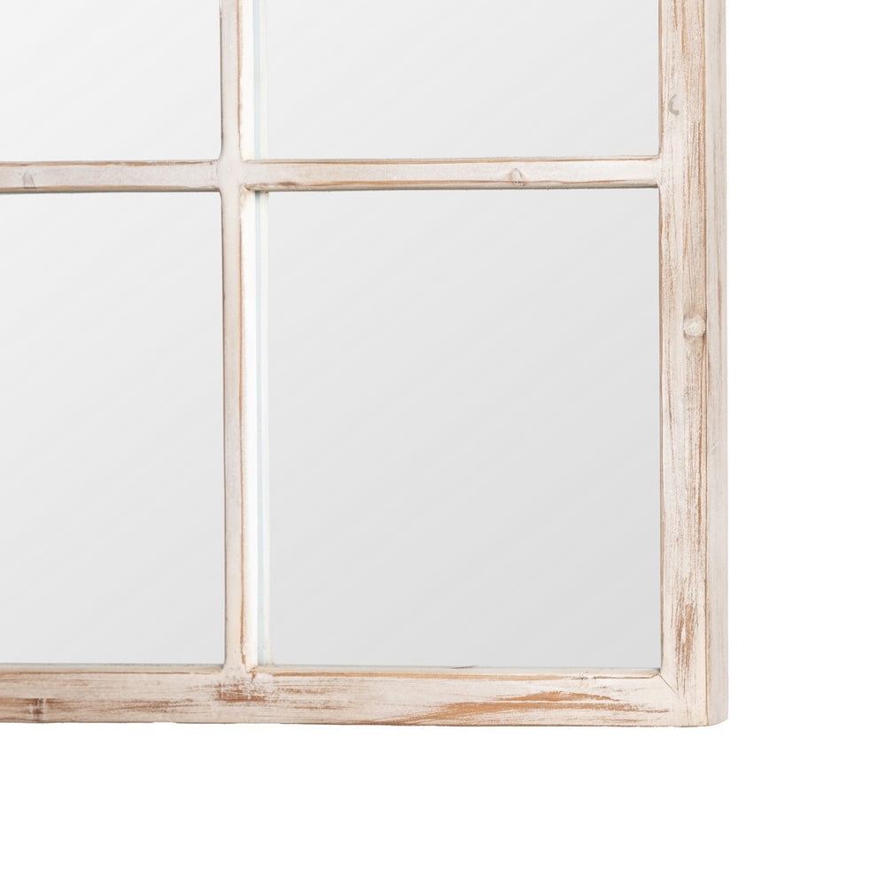 ESPEJO BLANCO ROZADO MADERA DECORACIÓN 90 X 3 X 180 CM