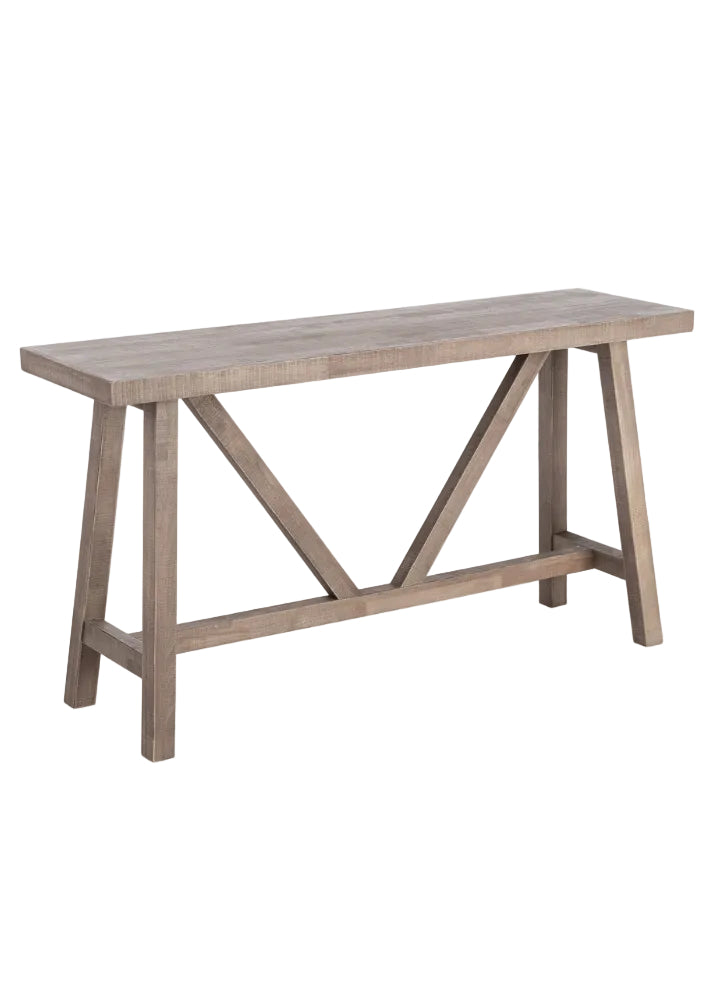 CONSOLA NATURAL MADERA DE PINO 140 X 40 X 75,50 CM