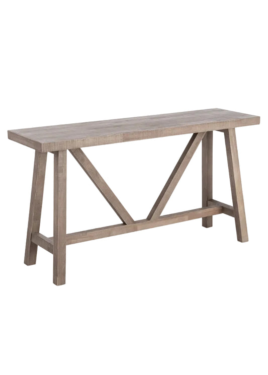 CONSOLA NATURAL MADERA DE PINO 140 X 40 X 75,50 CM