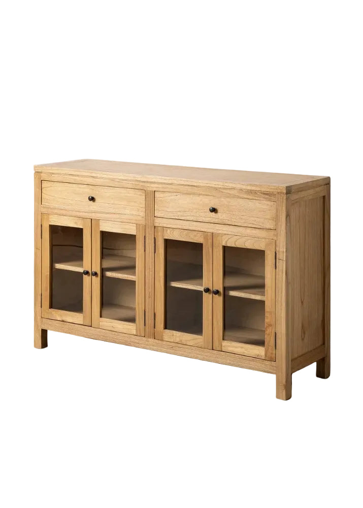 APARADOR NATURAL MADERA MINDI SALÓN 140 X 40 X 89 CM