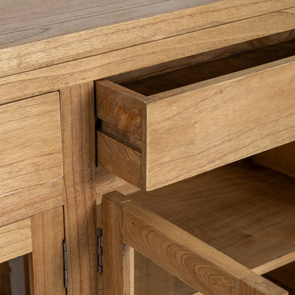 APARADOR NATURAL MADERA MINDI SALÓN 140 X 40 X 89 CM