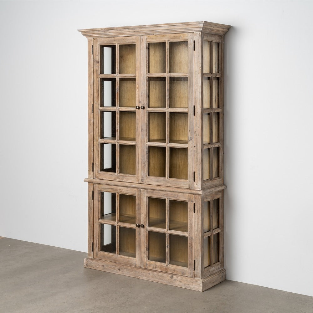 VITRINA MADERA DE PINO SALÓN 120 X 40 X 195 CM