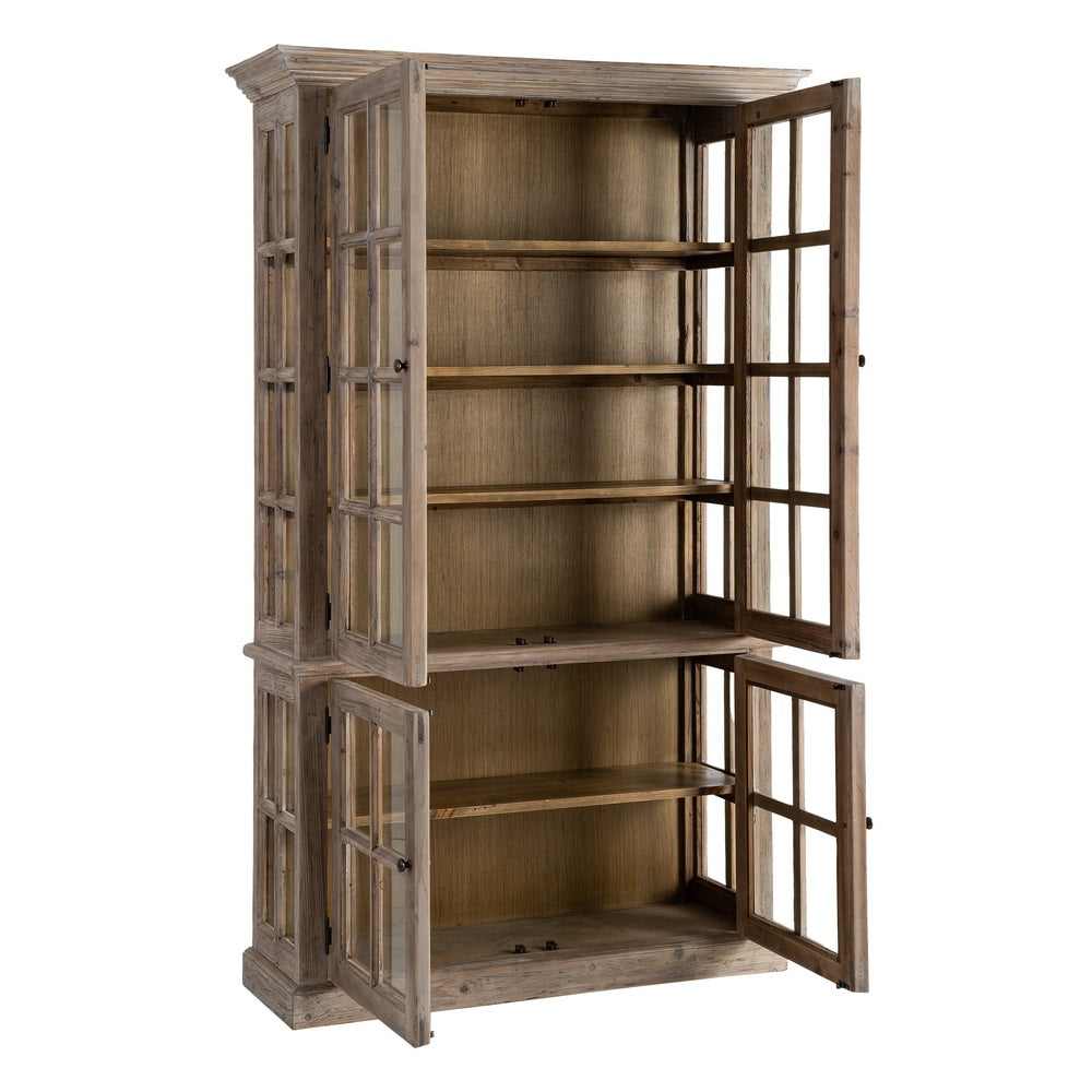 VITRINA MADERA DE PINO SALÓN 120 X 40 X 195 CM