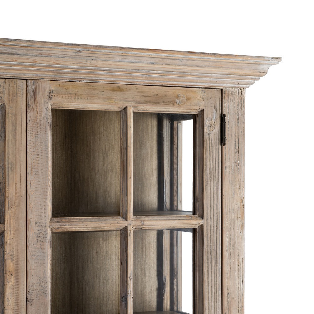 VITRINA MADERA DE PINO SALÓN 120 X 40 X 195 CM