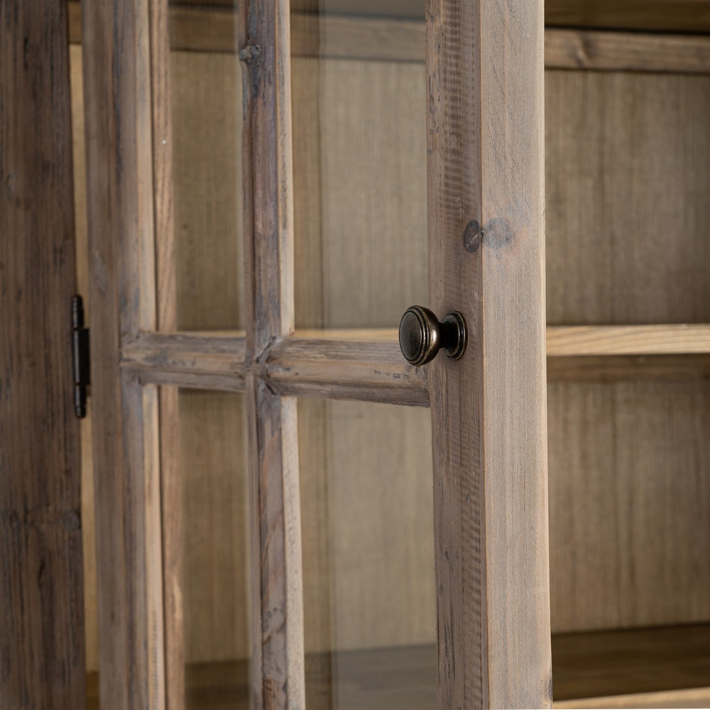 VITRINA MADERA DE PINO SALÓN 120 X 40 X 195 CM