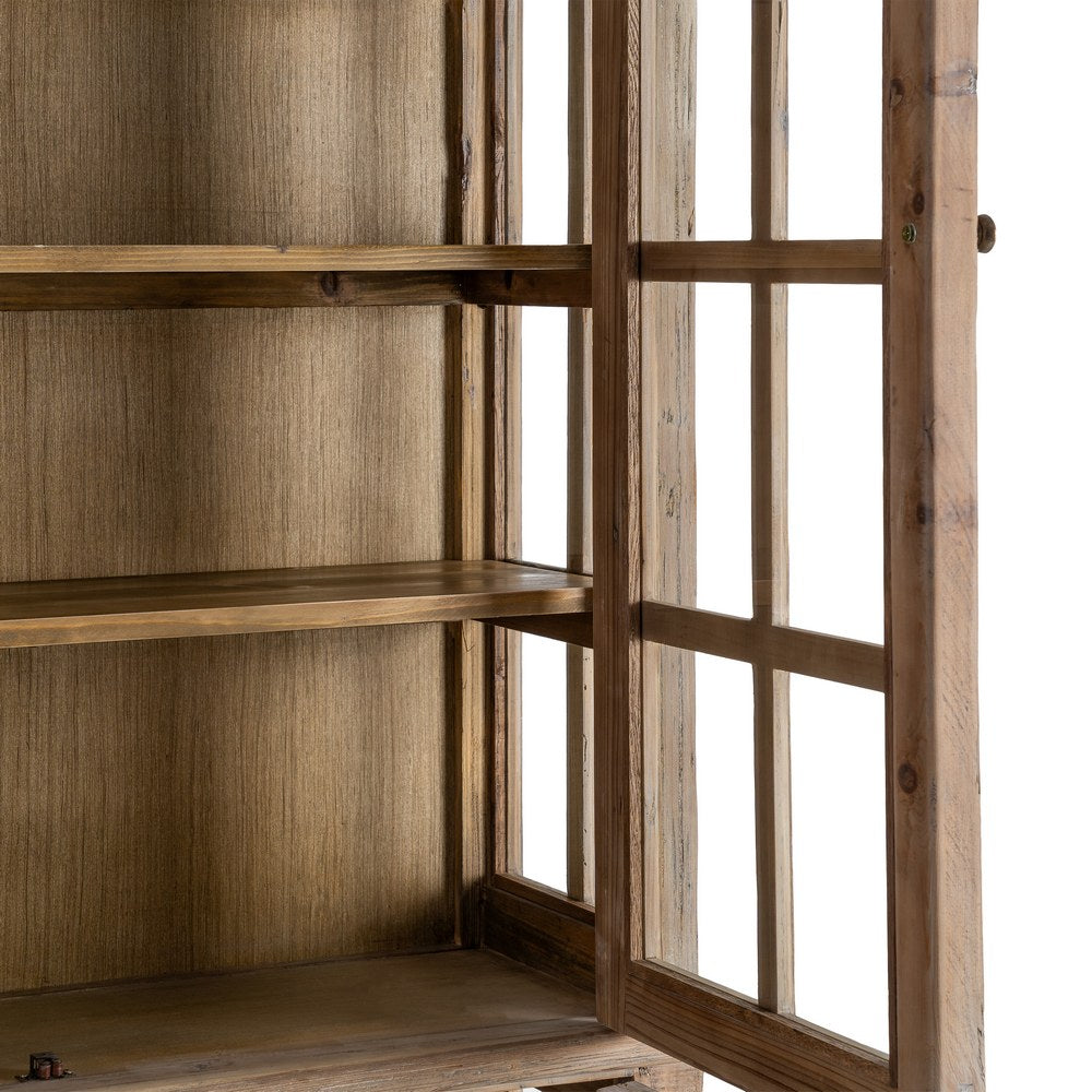 VITRINA MADERA DE PINO SALÓN 120 X 40 X 195 CM
