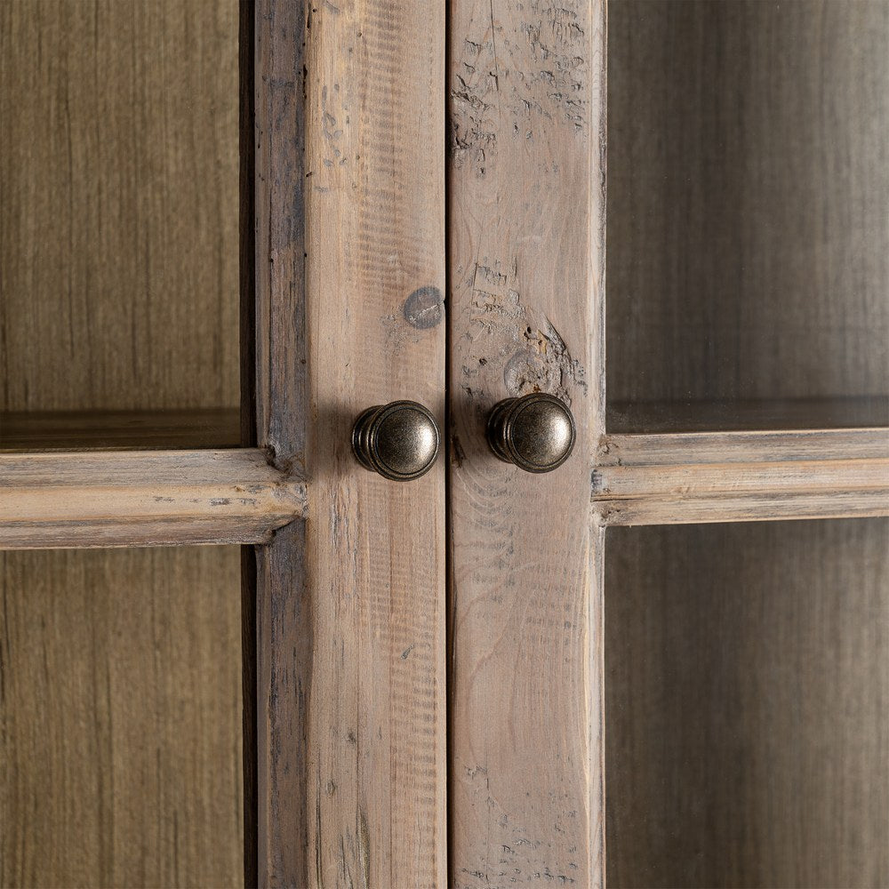 VITRINA MADERA DE PINO SALÓN 120 X 40 X 195 CM