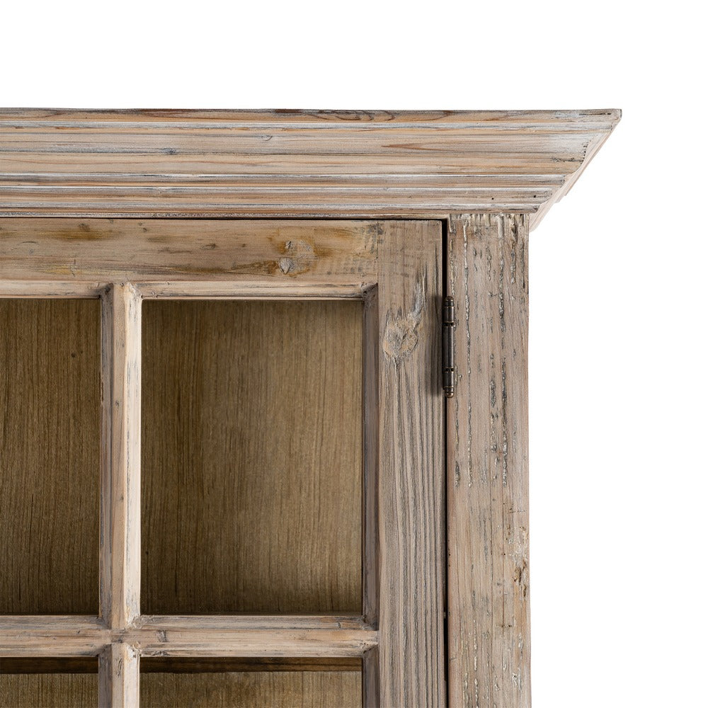 VITRINA MADERA DE PINO SALÓN 120 X 40 X 195 CM