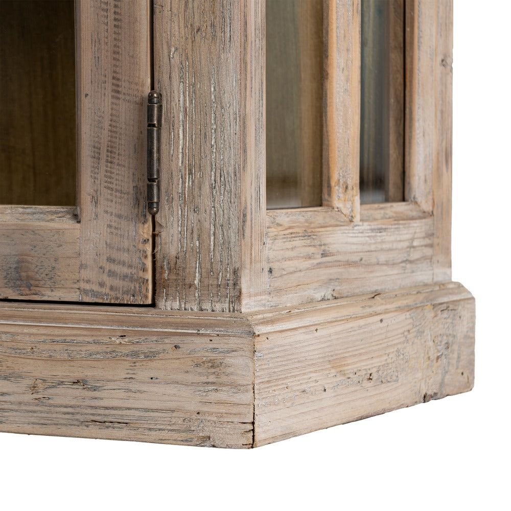 VITRINA MADERA DE PINO SALÓN 120 X 40 X 195 CM