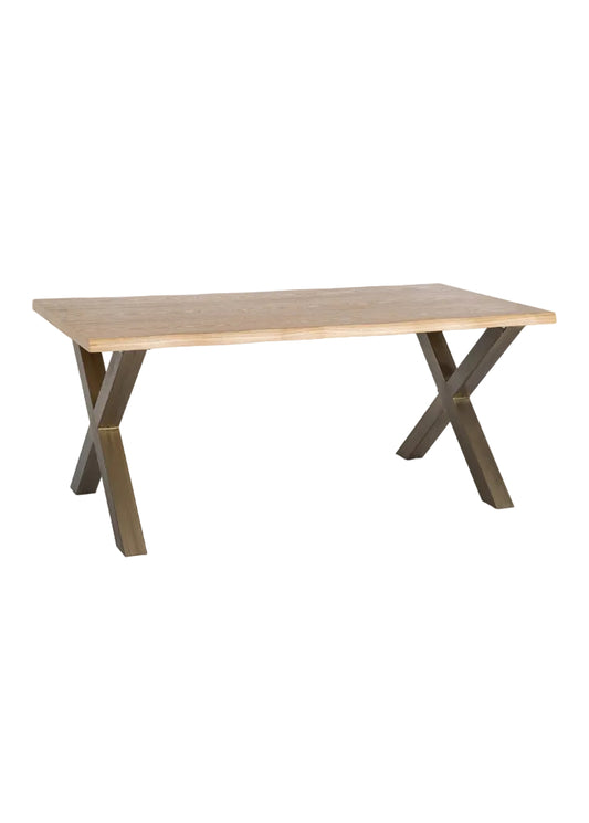 MESA COMEDOR DM-METAL SALÓN 180 X 90 X 77 CM