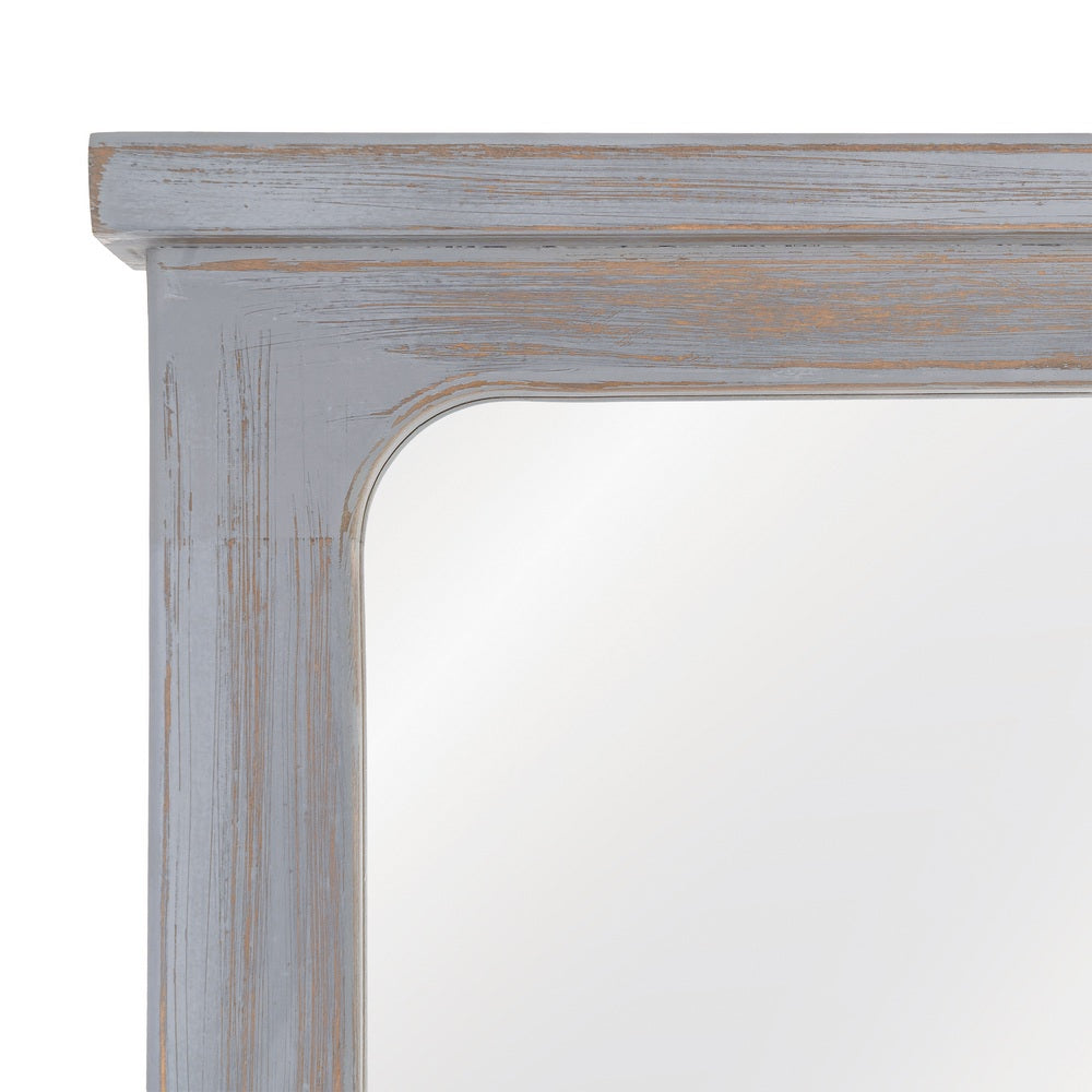 ESPEJO GRIS MADERA PAULONIA DECORACIÓN 80 X 7 X 170 CM