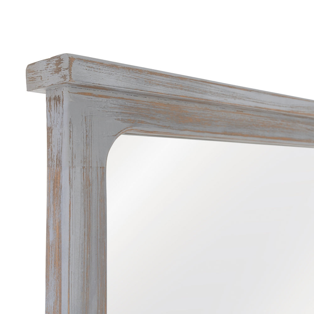 ESPEJO GRIS MADERA PAULONIA DECORACIÓN 80 X 7 X 170 CM