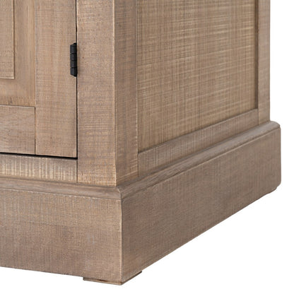 VITRINA NATURAL-NEGRO MADERA DE PINO 87 X 40 X 198 CM