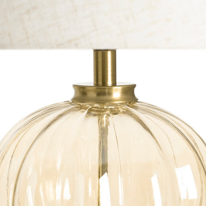 LÁMPARA MESA ORO METAL-CRISTAL 33 X 33 X 47 CM