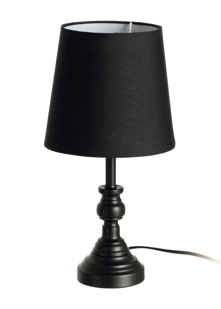 LÁMPARA MESA NEGRO TEJIDO-METAL 20 X 20 X 38,50 CM