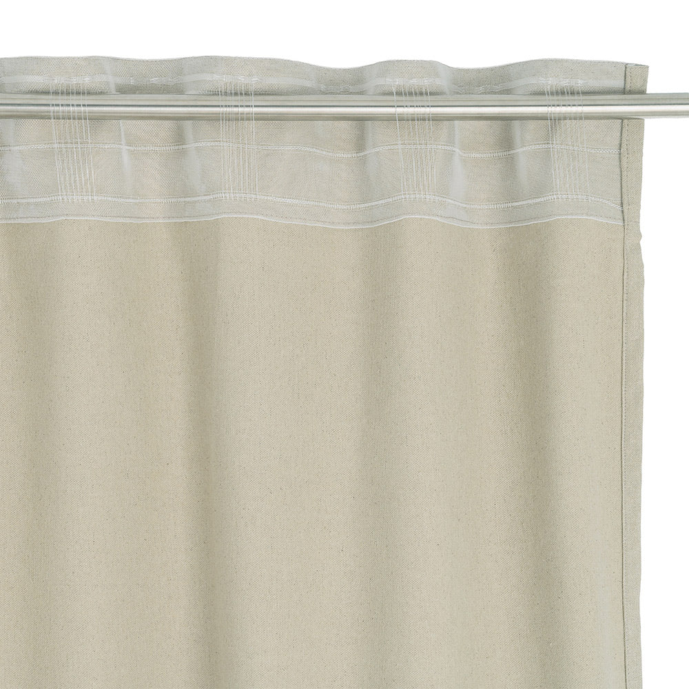 CORTINA CAQUI CLARO 85%ALGODÓN-15%LINO 140 X 275 CM
