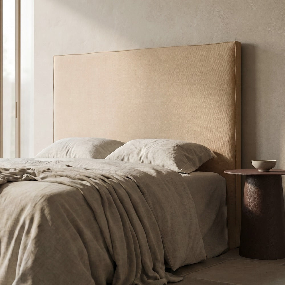 CABECERO BEIGE TEJIDO DORMITORIO 160 X 122 CM