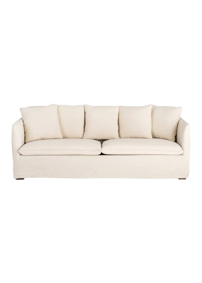 SOFÁ BEIGE TEJIDO SALÓN 215 X 92 X 78 CM