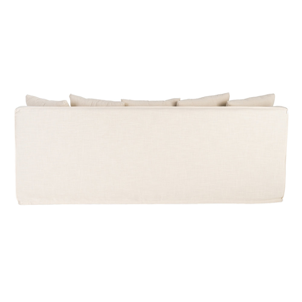 SOFÁ BEIGE TEJIDO SALÓN 215 X 92 X 78 CM