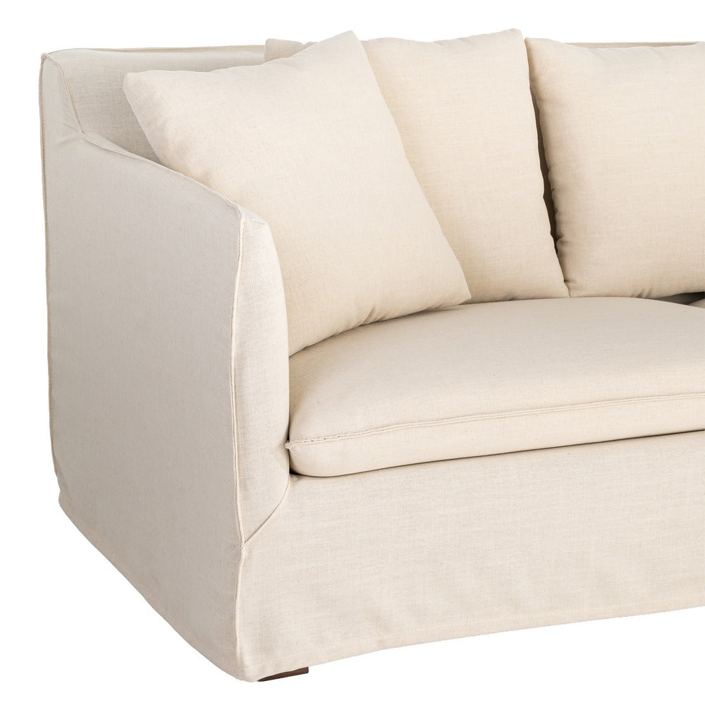 SOFÁ BEIGE TEJIDO SALÓN 215 X 92 X 78 CM