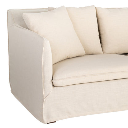 SOFÁ BEIGE TEJIDO SALÓN 215 X 92 X 78 CM